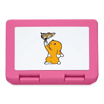 Bunny Butterfly Friends Holding Pretty Beautiful Cute - Lunchbox - pink - Front