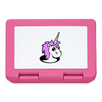 Unicorn Girl Pretty Bottom Hole Cartoon Cute Girl - Lunchbox - pink - Front