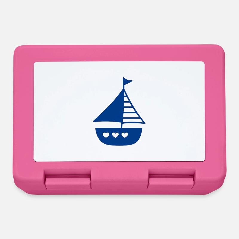 Verspieltes Herzboot Design - Brotdose - Pink