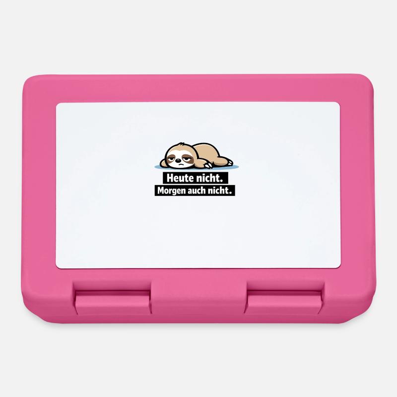 Lazy Sloth: Not Today - Lunchbox - pink