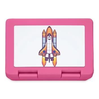 Farbige Raketen Illustration Kinder - Brotdose - Pink - Vorne
