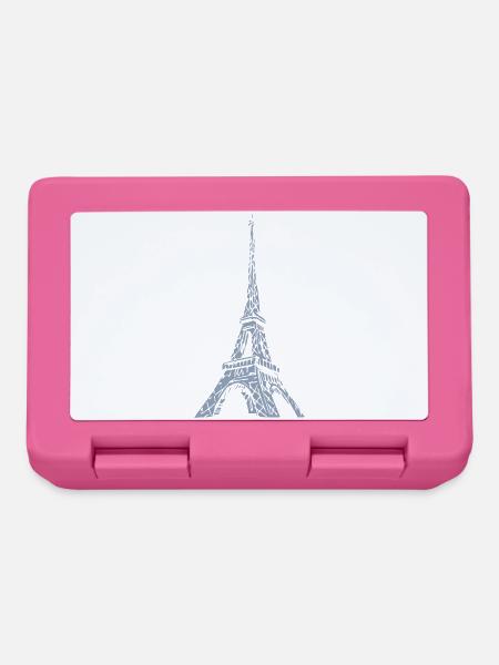 Eiffelturm Silhouette Paris Grunge Look - Brotdose - Pink