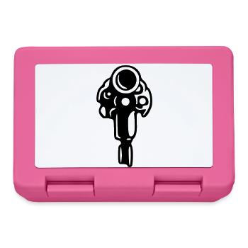Revolver Silhouette – Wilder Westen Gangster - Brotdose - Pink - Vorne