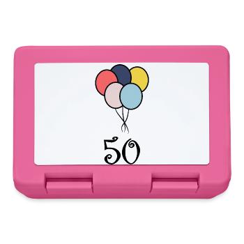 50. 50 JAHRE. 50-JÄHRIGES JUBILÄUM. 50-JÄHRIGES JUBILÄUM. - Brotdose - Pink - Vorne