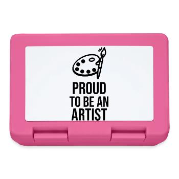 Proud to be an Artist - Minimalist Line Art - Lunchbox - pink - Front