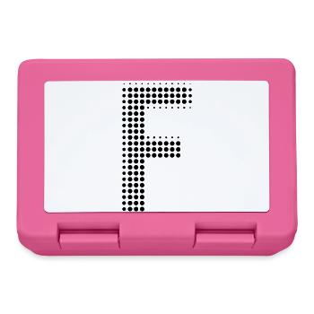 Buchstabe F – Punktmuster Initial Design - Brotdose - Pink - Vorne