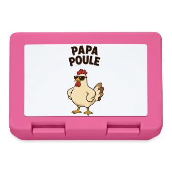 Papa poule - Boîte à goûter - rose - Devant