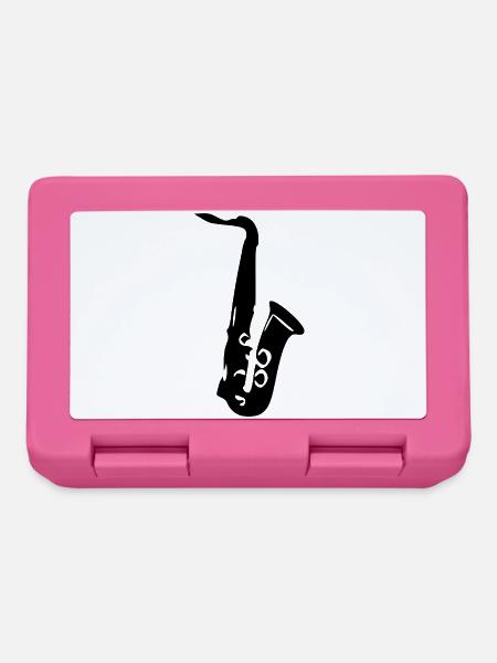 Saxophon Musik Geschenk Musiker - Brotdose - Pink