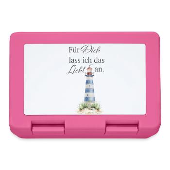 Für Dich lass ich das Licht an - Brotdose - Pink - Vorne
