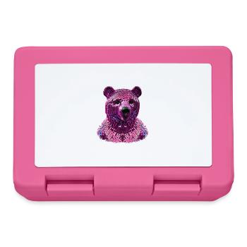 Bear,Sequins,Pink Bear,Shiny - Lunchbox - pink - Front
