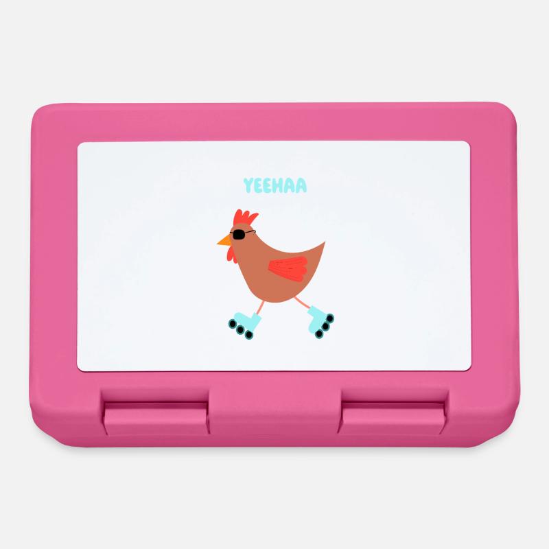 Chill Chicken - With Sunglasses on Inline Skaters - Lunchbox - pink
