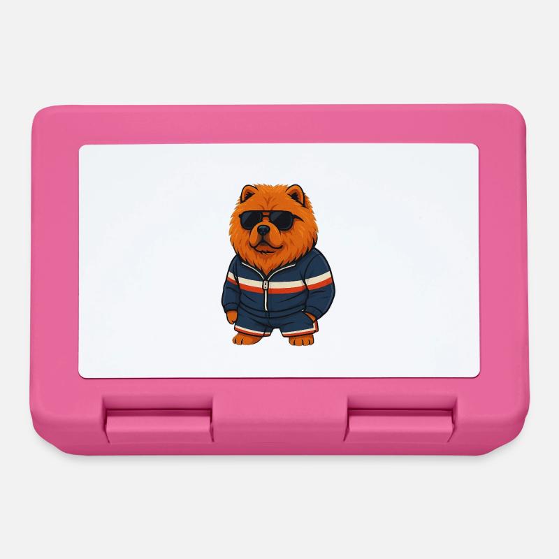 Ours cool avec lunettes de soleil et survêtement - Boîte à goûter - rose