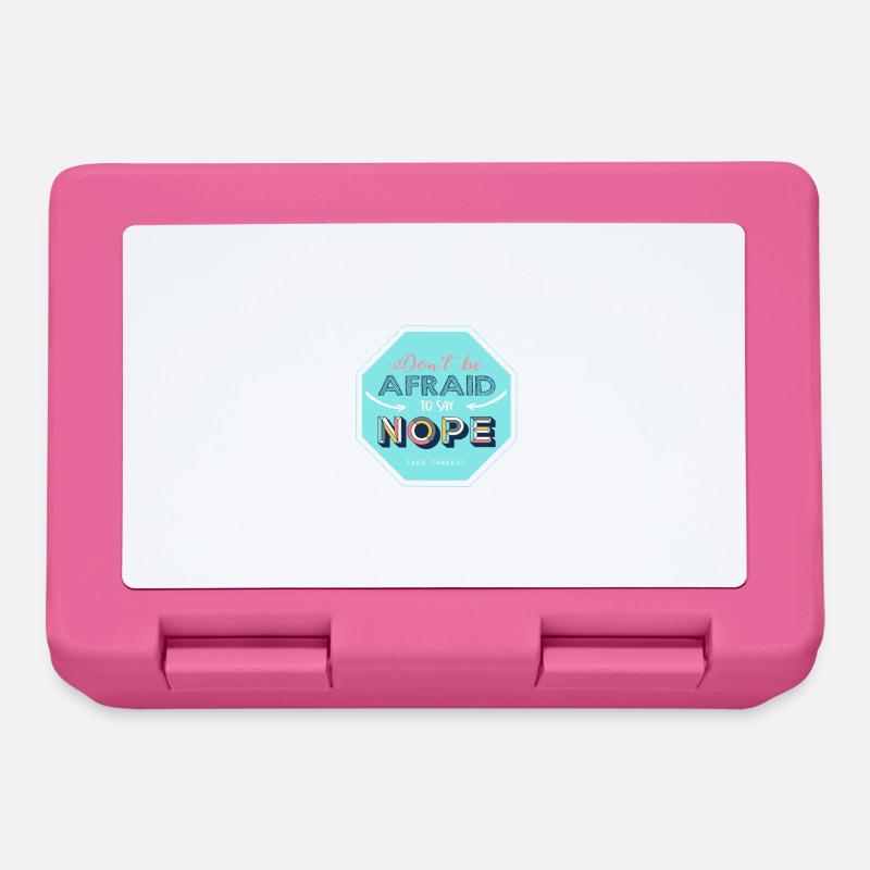 Nope design - Lunchbox - pink
