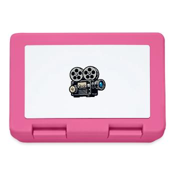 Vintage Filmprojektor Illustration - Brotdose - Pink - Vorne