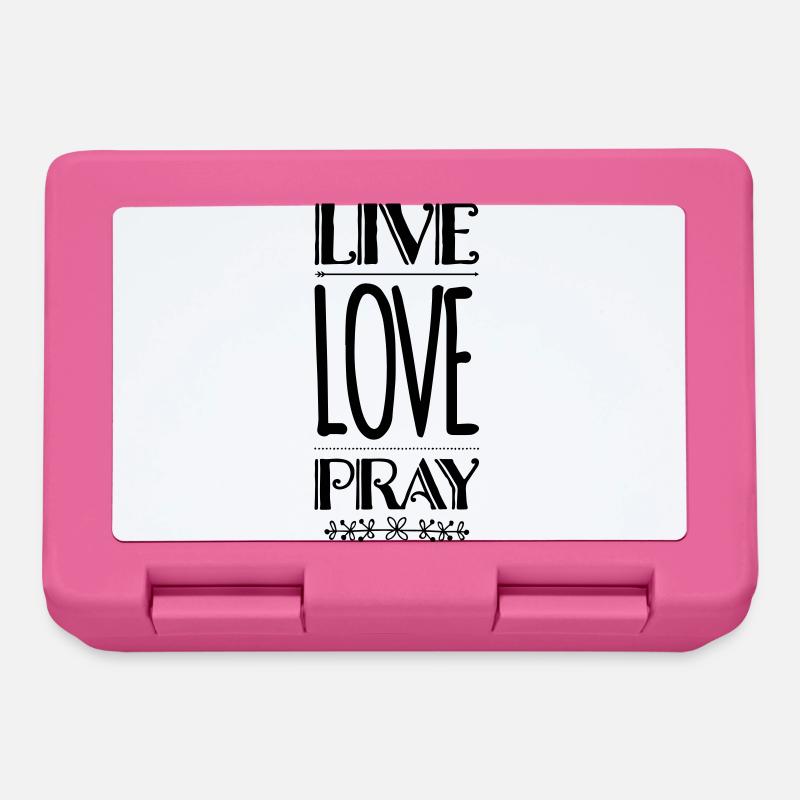 Live Love Pray - Boîte à goûter - rose