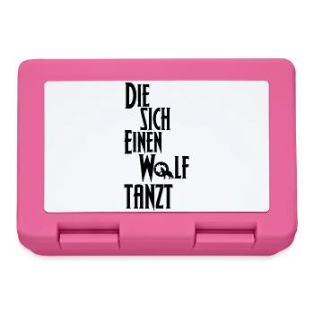 Die sich einen Wolf tanzt Tanz Tanzen Geschenk - Brotdose - Pink - Vorne