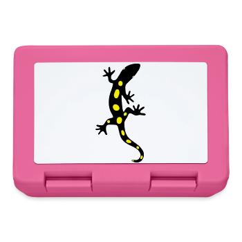 Eidechse Salamander Gecko Feuersalamander - Brotdose - Pink - Vorne