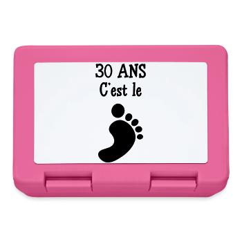 30 ans c'est le pied ! - Boîte à goûter - rose - Devant
