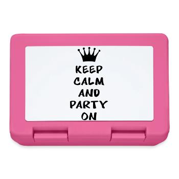 Keep calm and party on - Brotdose - Pink - Vorne