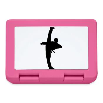 High kick of Taekwondo or karate shadow figure - Lunchbox - pink - Front