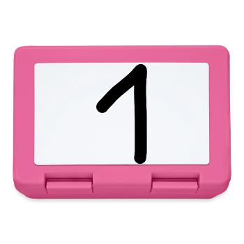 1 Nummer eins Zahl schwarz Geburtstag - Brotdose - Pink - Vorne