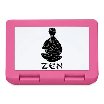 Yogi Schildkröte (Schwarz) - Brotdose - Pink - Vorne