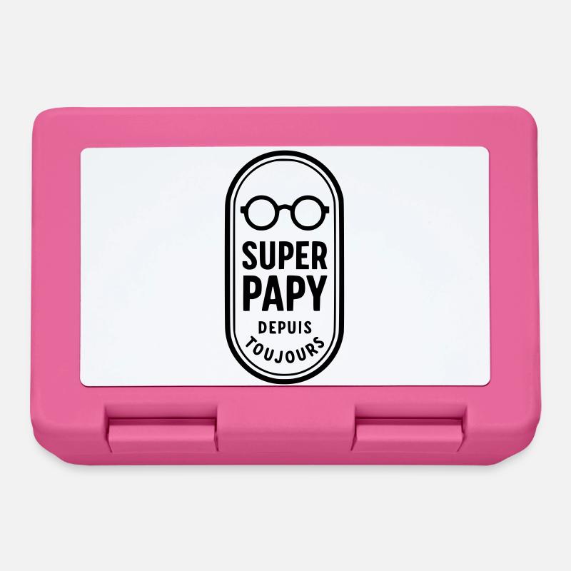 Super Papy depuis toujours - Boîte à goûter - rose