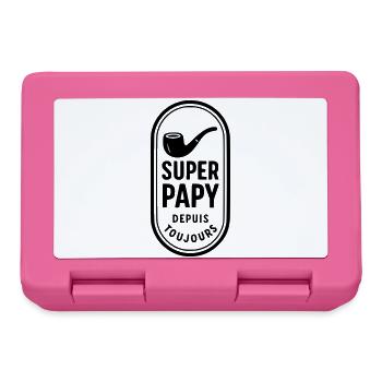 Super Papy depuis toujours - Boîte à goûter - rose - Devant