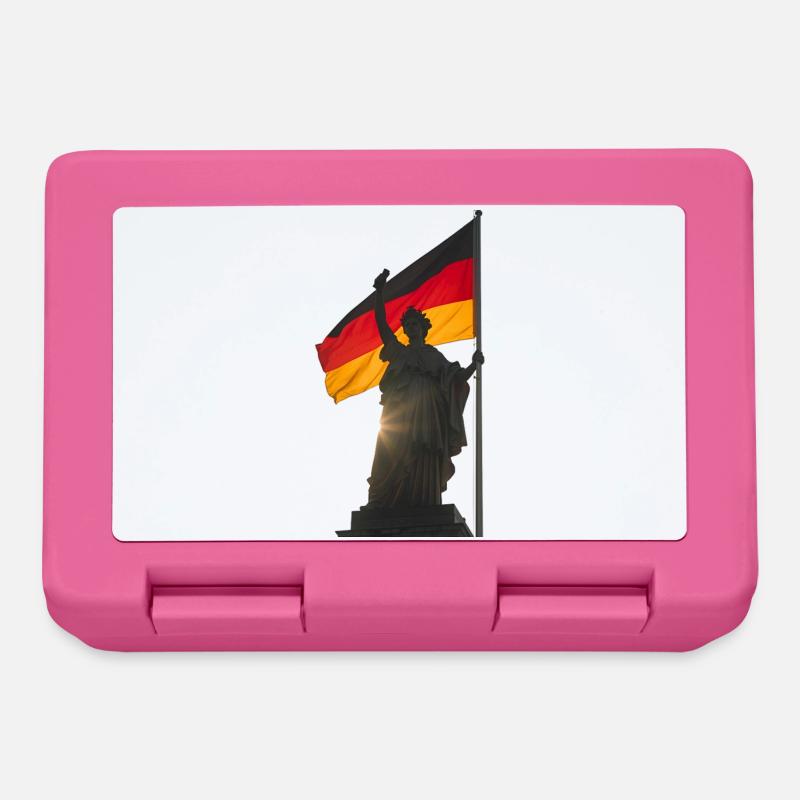 La liberté rencontre le drapeau de l’Allemagne et de la Germanie - Boîte à goûter - rose