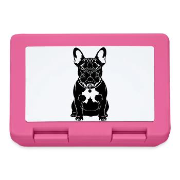 Drôle de bouledogue français cadeau mignon - Boîte à goûter - rose - Devant