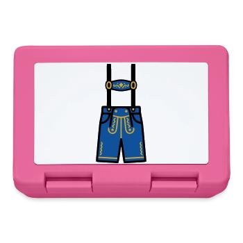 Lederhosen Bavaria Traditional Costume Folk Festival Beer Garden - Lunchbox - pink - Front