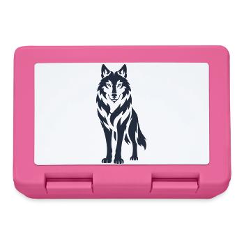 Wolfsnacht Silhouette - Brotdose - Pink - Vorne