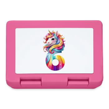 6. GEBURTSTAG EINHORN - Brotdose - Pink - Vorne