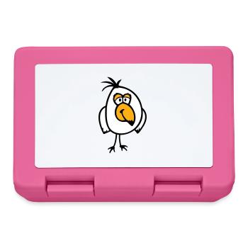 Wellensittich Papagei kleiner Spatz Vogel lächelt - Brotdose - Pink - Vorne