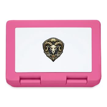 Goldram Ornament Ramkopf Design - Lunchbox - pink - Front