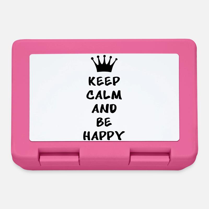 Keep calm and be happy - Brotdose - Pink