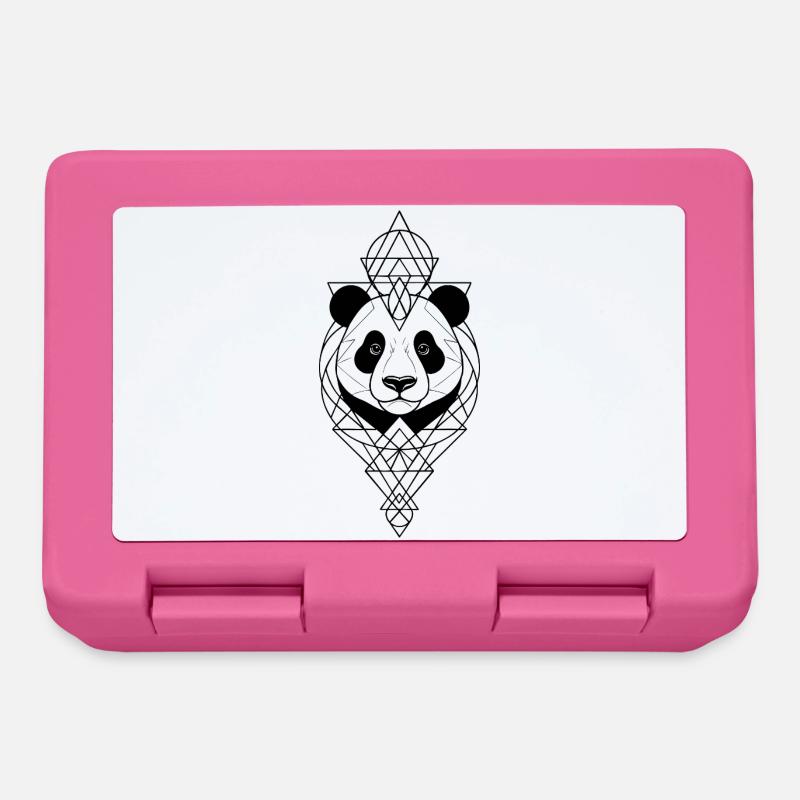 Geometric Panda - Brotdose - Pink