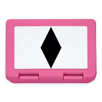 diamant noir - Boîte à goûter - rose - Devant