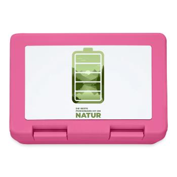 Die beste Powerbank ist die Natur - Brotdose - Pink - Vorne