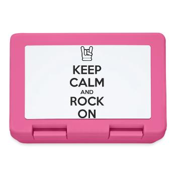 Keep Calm and Rock On - Brotdose - Pink - Vorne