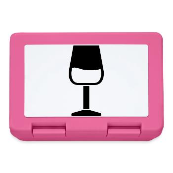 Weinglas - Brotdose - Pink - Vorne