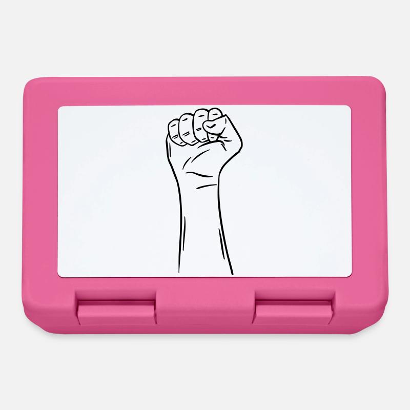 Hand Faust 2 / Faust / Kampf / Protest - Brotdose - Pink