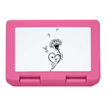 Löwenzahn, Valentinstag, dandelion, hearts - Brotdose - Pink - Vorne