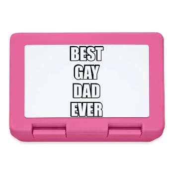 Meilleur T-shirt de Typographie Meilleur Papa Gay Jamais - Boîte à goûter - rose - Devant