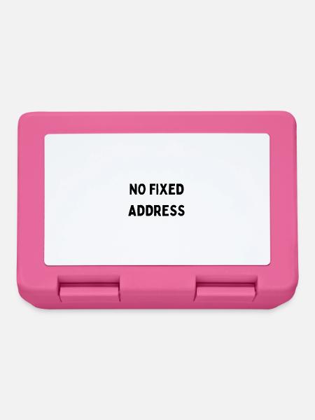 No fixed Adress Digital unterwegs Reise Weltreise - Brotdose - Pink