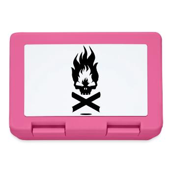 Un symbole du feu avec le crâne - Boîte à goûter - rose - Devant