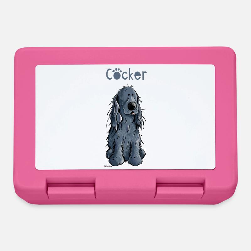 Lustiger Cocker Spaniel - Brotdose - Pink