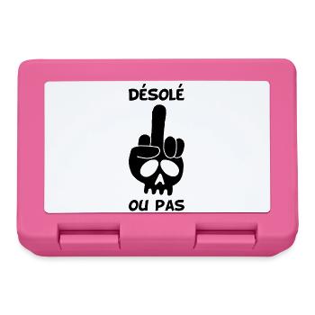 Crâne noir malpoli - Boîte à goûter - rose - Devant