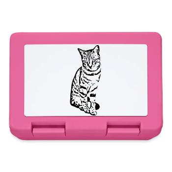 Chat Chaton Tigre Chat Chat Chat Cadeau - Boîte à goûter - rose - Devant