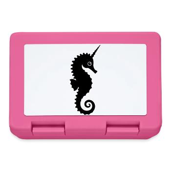 Cute Unicorn Seahorse - Lunchbox - pink - Front